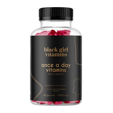 Black Girl Vitamins Once a Day Multivitamin gummies bottle